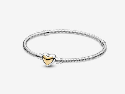 Golden Heart Clasp Bracelet