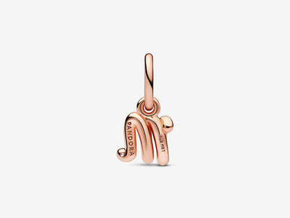 Letter M Script Alphabet Dangle Charm