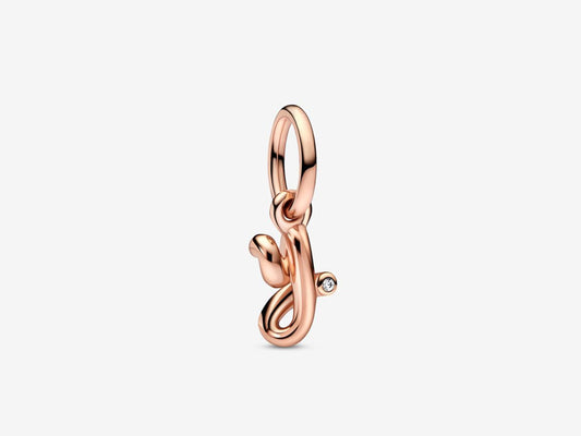 Letter Y Script Alphabet Dangle Charm