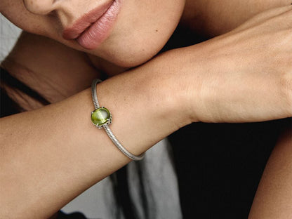 Green Oval Gem Charm