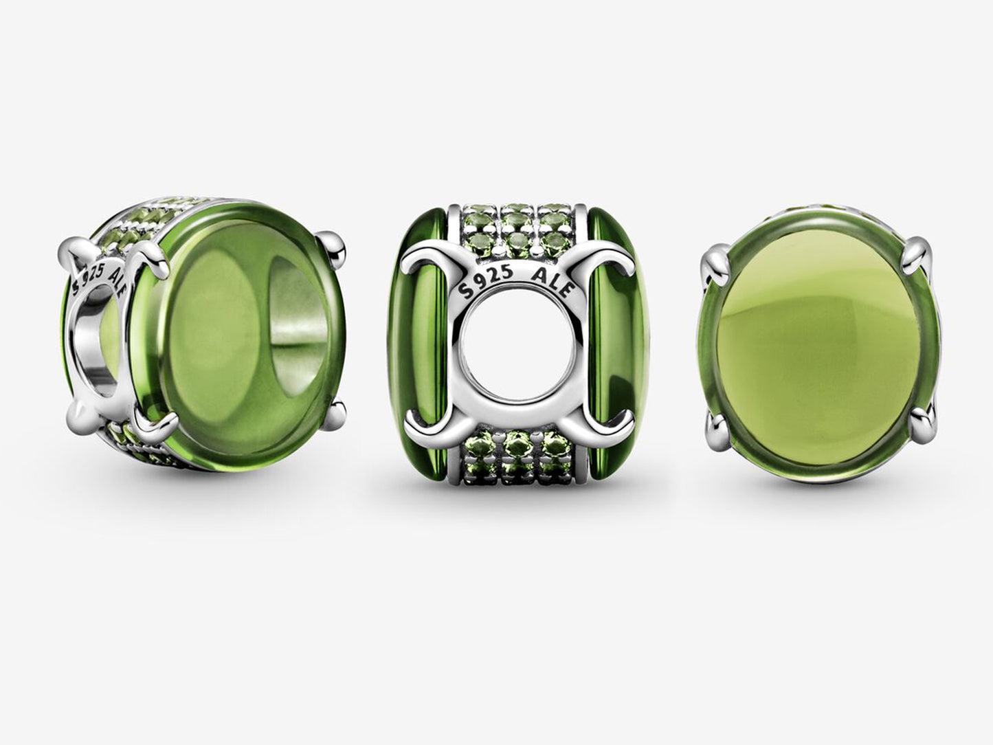 Green Oval Gem Charm