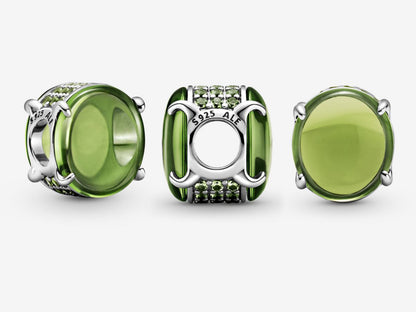 Green Oval Gem Charm