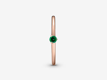 Green Radiance Single Stone Ring