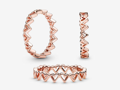 Hand-Drawn Heartstack Ring