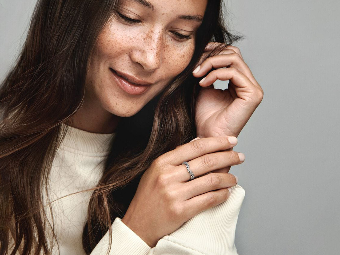 Wheat Grains Wishbone Ring