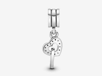 Interlocking Hearts Dangle Charm