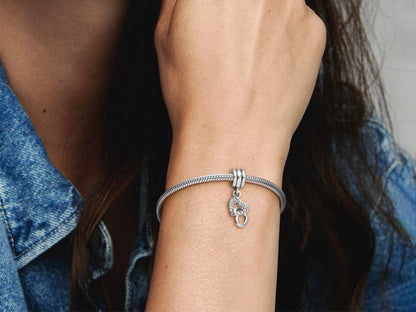 Interlocking Hearts Dangle Charm