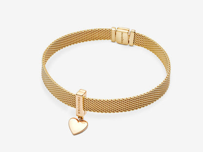 Sparkling Heart Drop Charm