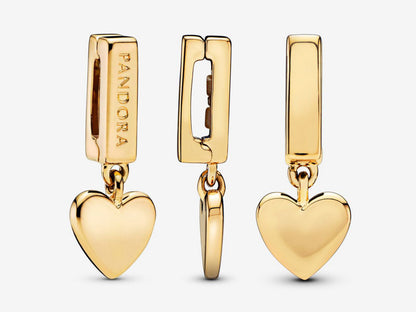 Sparkling Heart Drop Charm