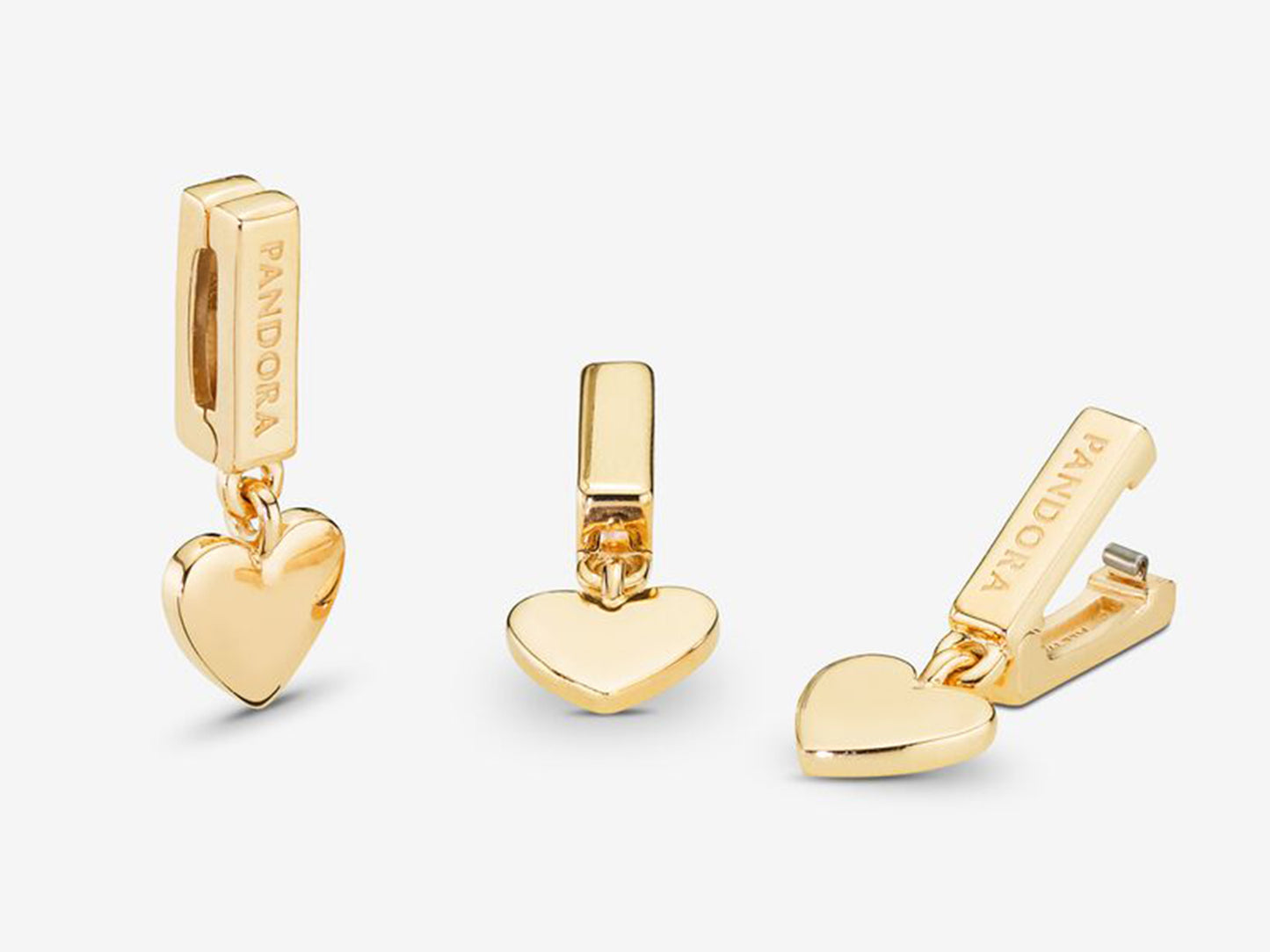 Sparkling Heart Drop Charm