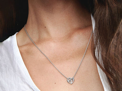 Heart Family Tree Rolo Necklace