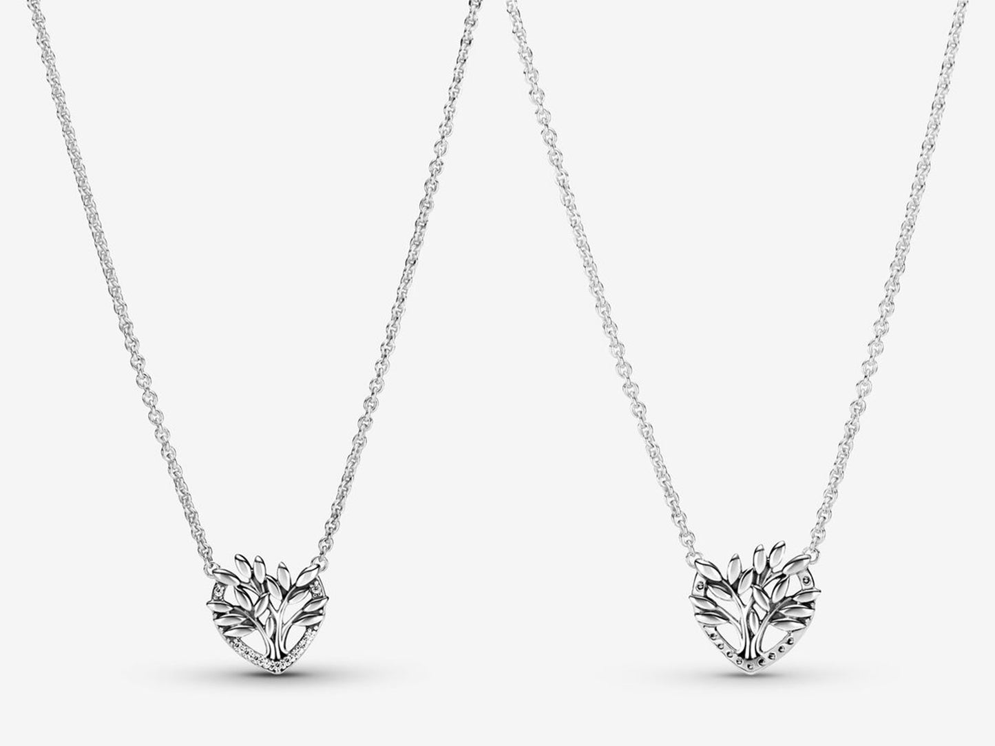 Heart Family Tree Rolo Necklace