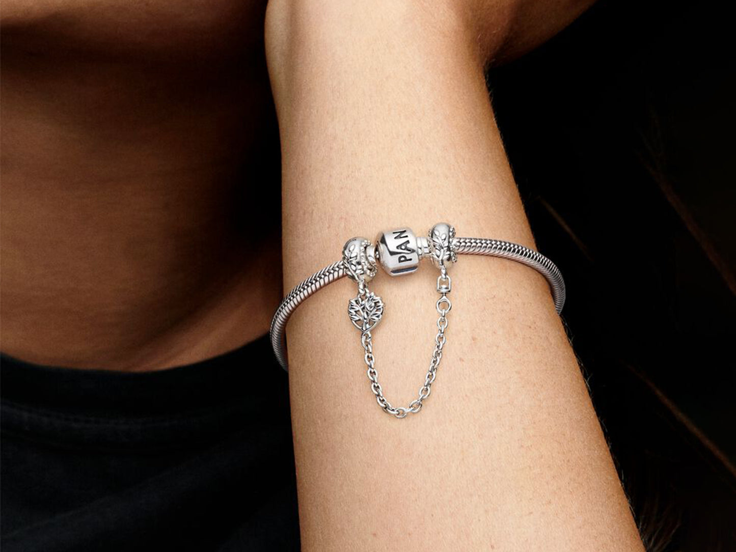 Heart Family Tree Safety Chain Charm
