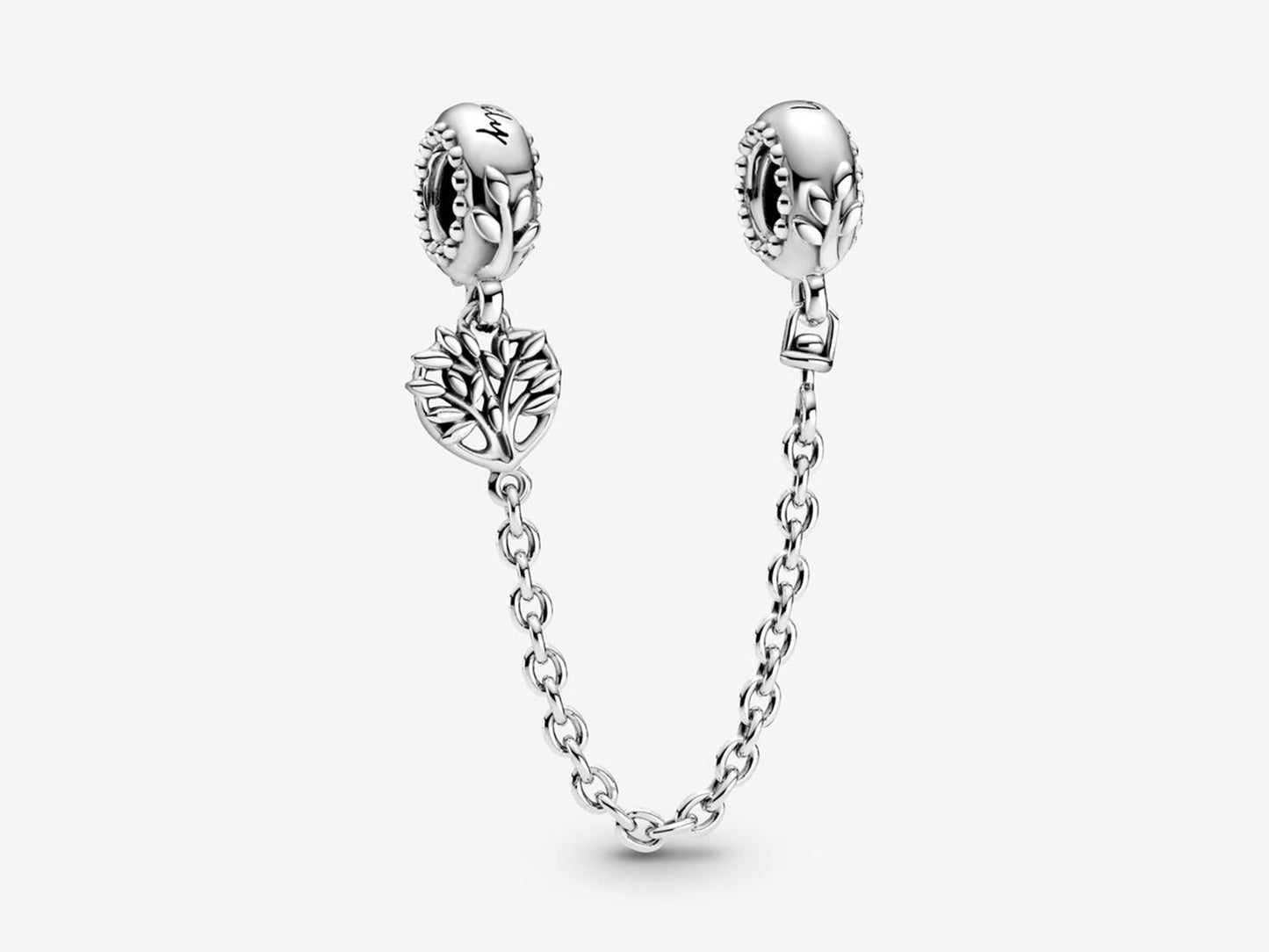 Heart Family Tree Safety Chain Charm