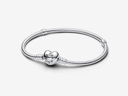 Heart Clasp Snake Chain Bracelet