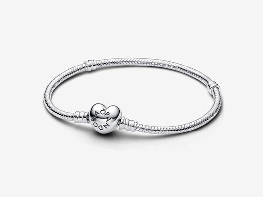 Heart Clasp Snake Chain Bracelet
