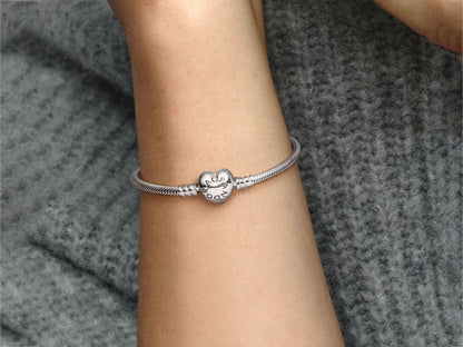 Heart Clasp Snake Chain Bracelet