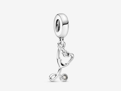Stethoscope Heart Dangle Charm