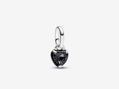 Black Chakra Heart Mini Dangle Charm