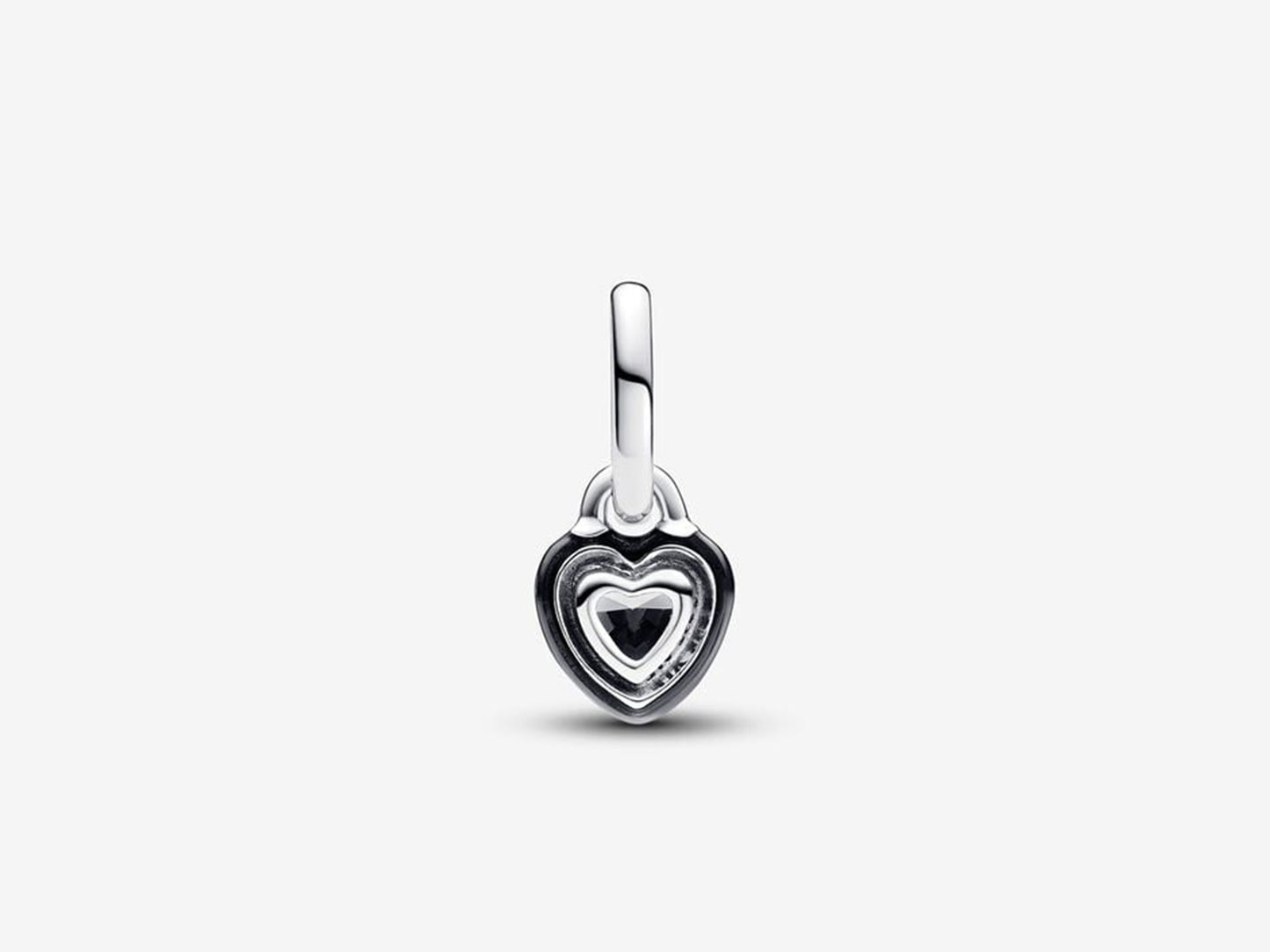 Black Chakra Heart Mini Dangle Charm