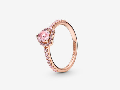 Sparkling Elevated Heart Ring