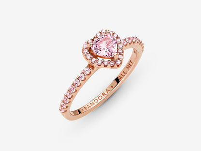 Sparkling Elevated Heart Ring