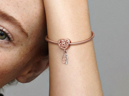 Hollow Heart Dreamcatcher Charm