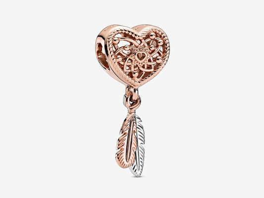 Hollow Heart Dreamcatcher Charm