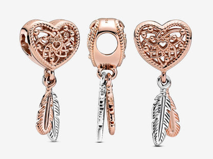 Hollow Heart Dreamcatcher Charm