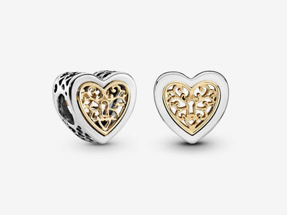 Hollow Love Heart Charm