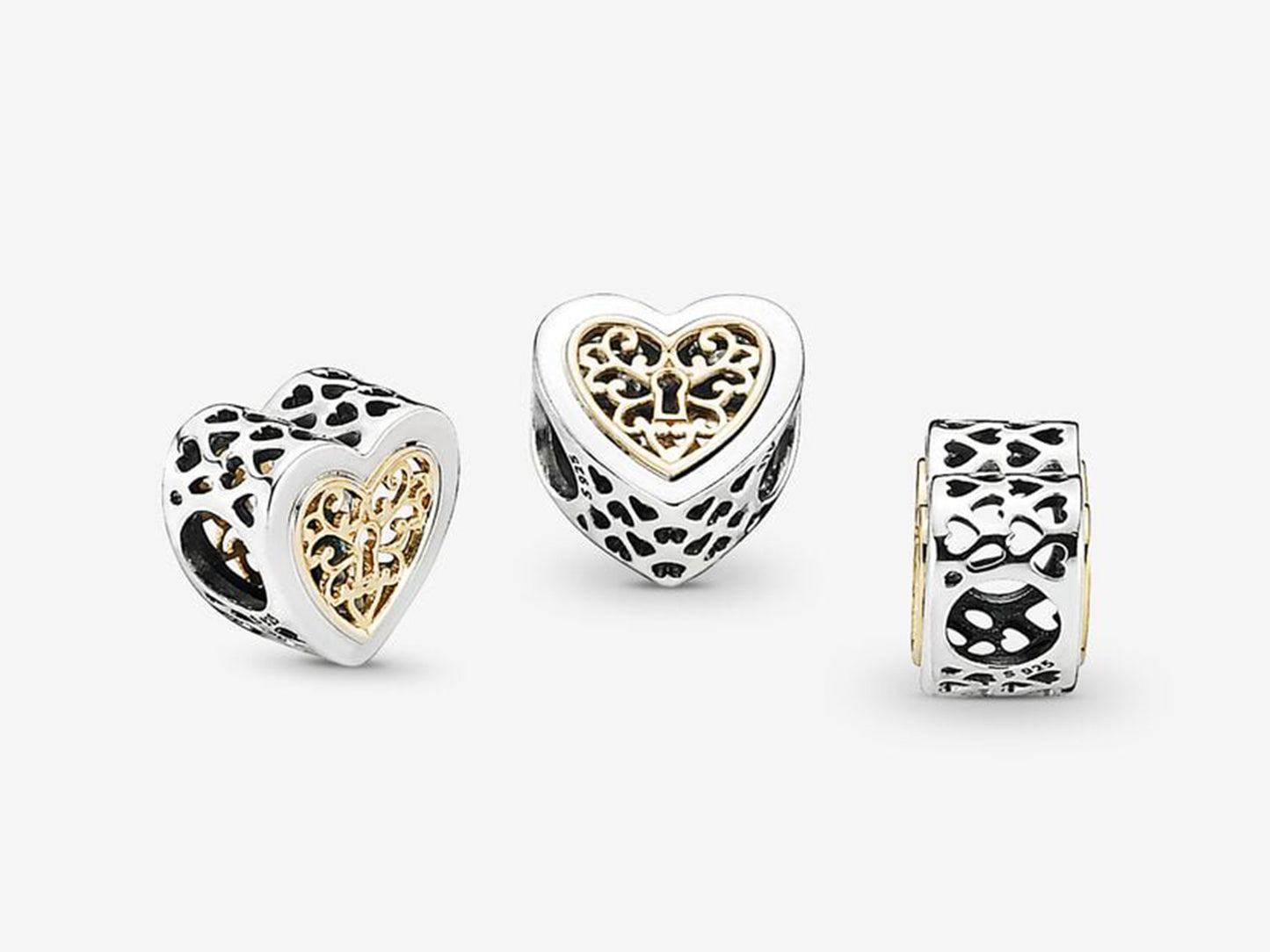 Hollow Love Heart Charm