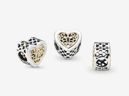 Hollow Love Heart Charm