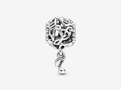 Openwork Music Notes Charm