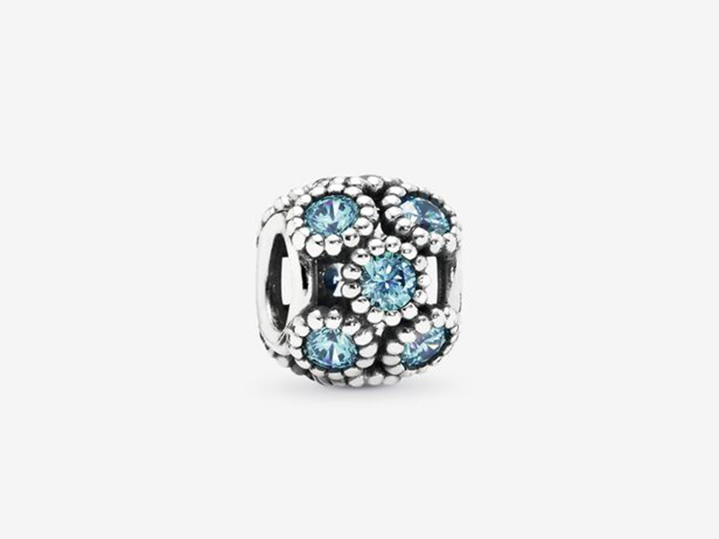 Hollow Teal Droplet Charm