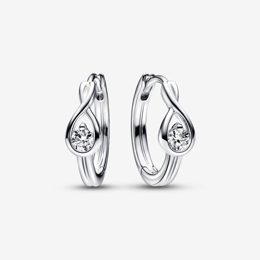 Lab-grown Diamond Hoop Earrings 0.20 carat tw Sterling Silver