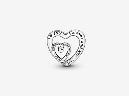 Entwined Infinite Hearts Charm