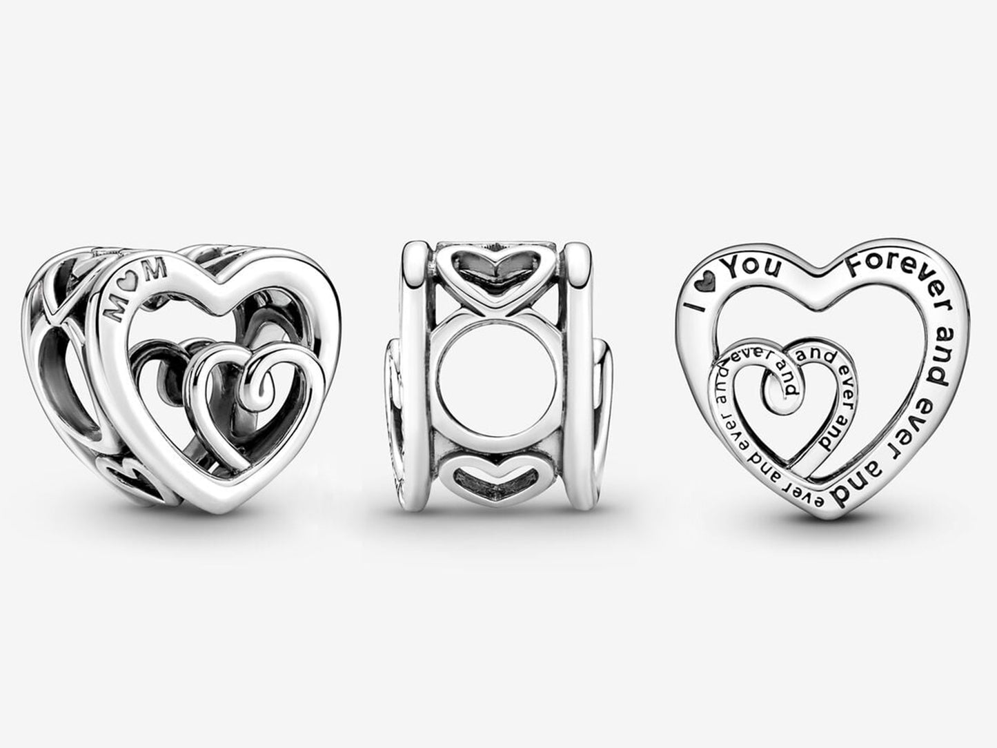 Entwined Infinite Hearts Charm