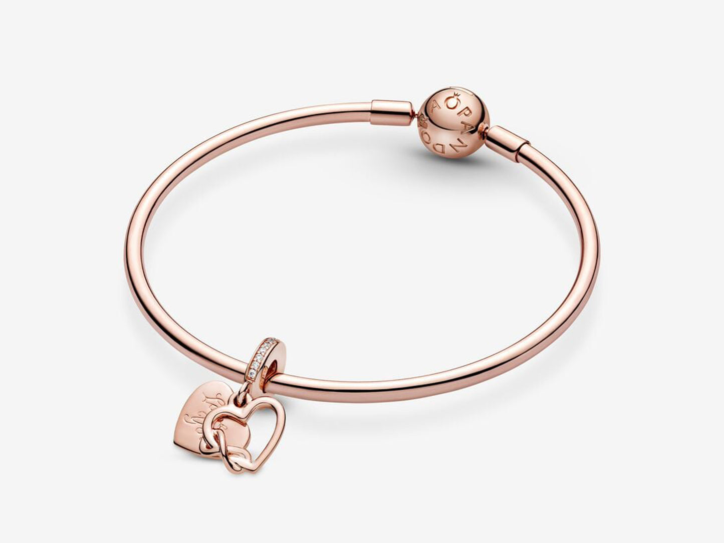 Love You Infinity Heart Dangle Charm