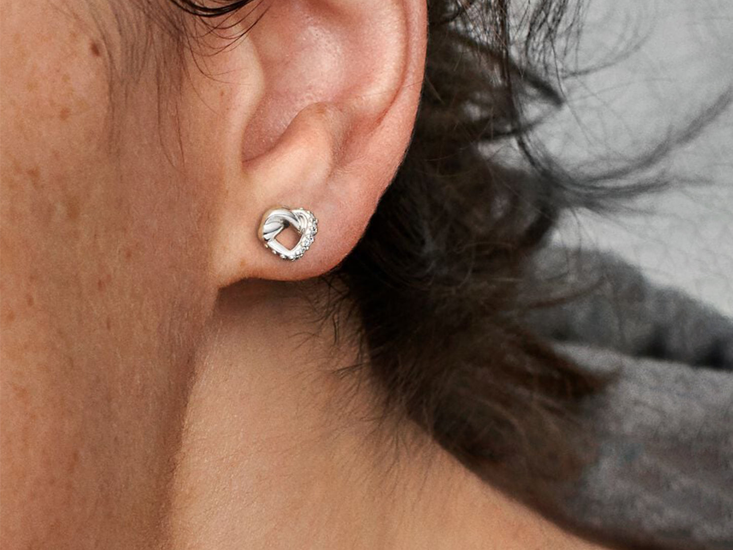 Knot of Love Silver Stud Earrings