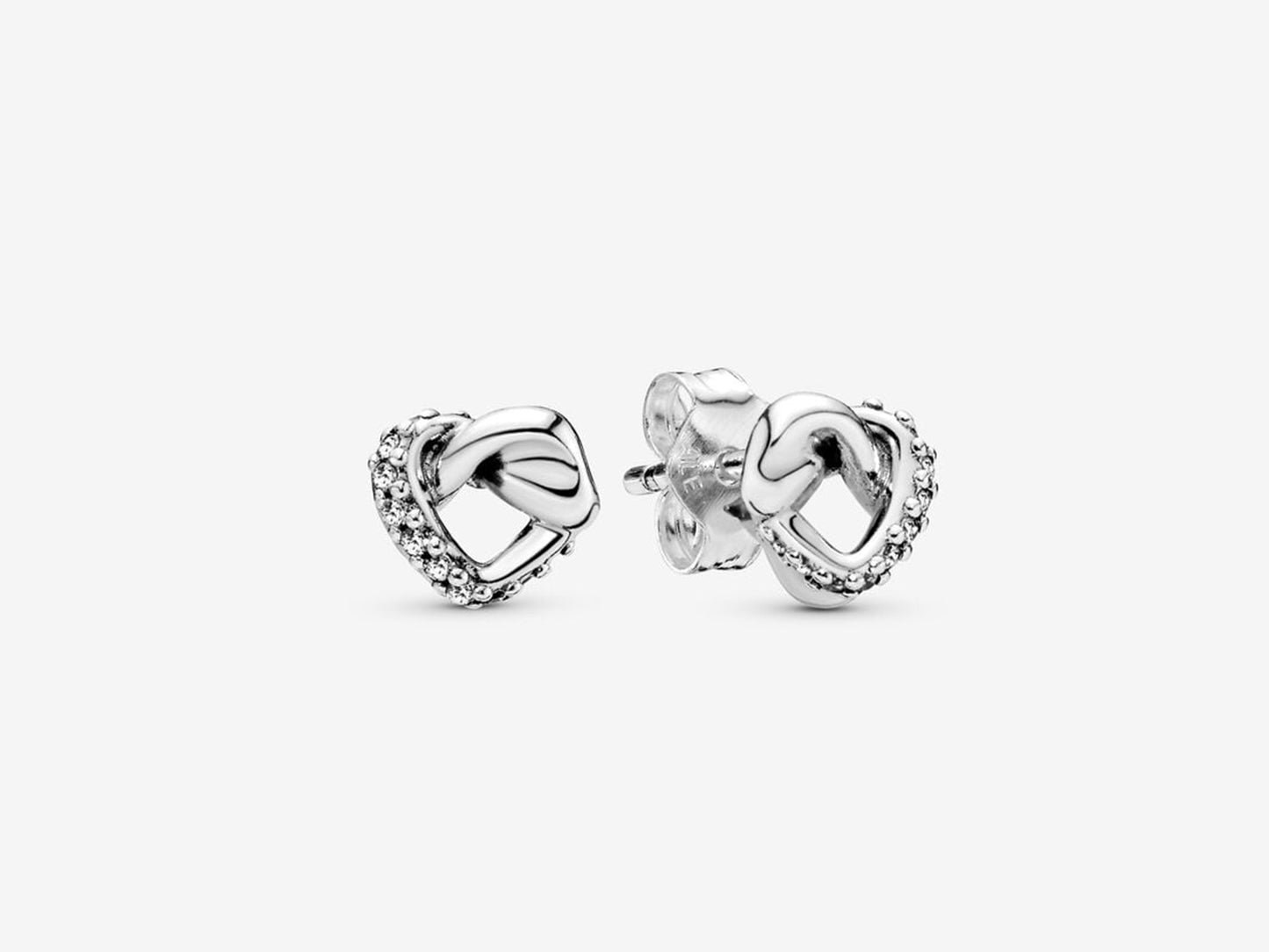 Knot of Love Silver Stud Earrings
