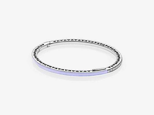 Lavender Heart Charm Bracelet