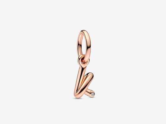Letter K Script Alphabet Dangle Charm