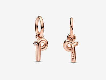 Letter P Script Alphabet Dangle Charm
