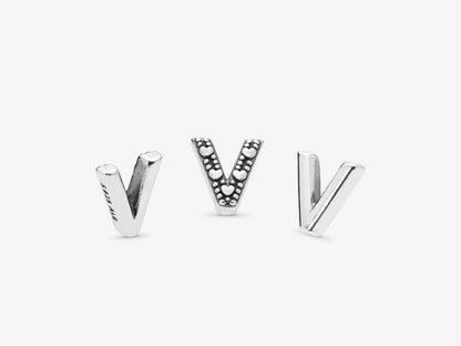 Letter V Mini Charm
