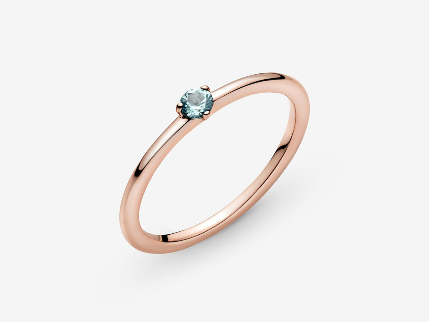 Light Blue Solitaire Ring