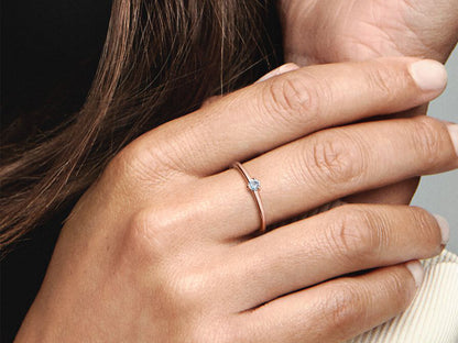 Light Blue Solitaire Ring