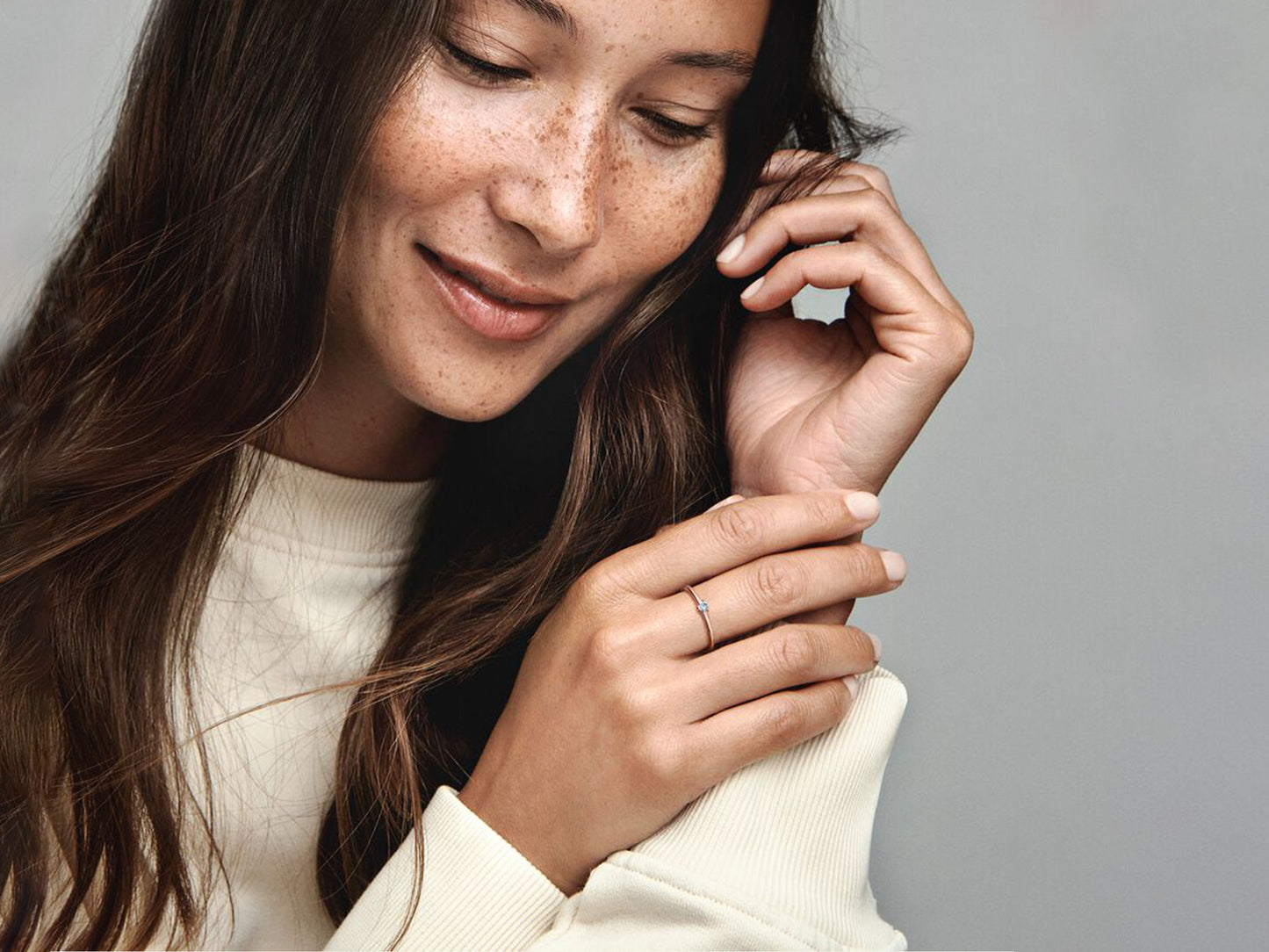 Light Blue Solitaire Ring