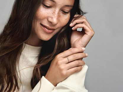 Light Blue Solitaire Ring