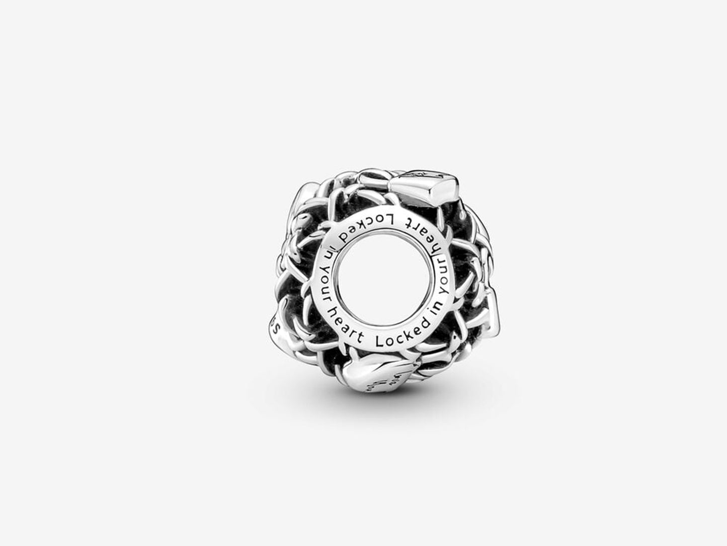 Openwork Chain Link Padlock Charm