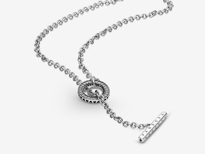 Heart Pavé Circle Necklace